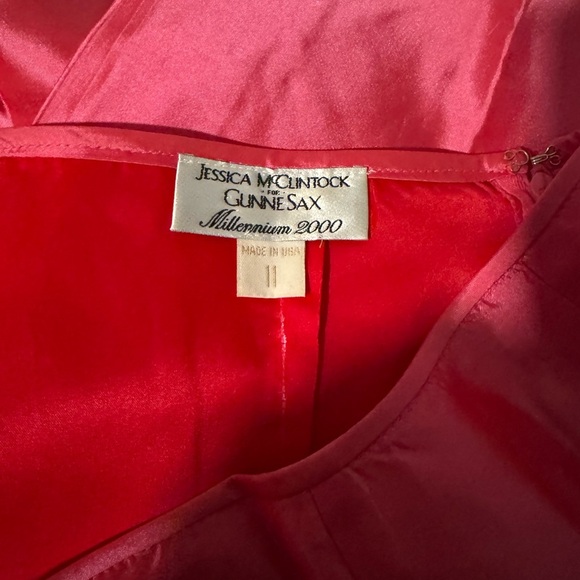 Jessica McClintock Pink and Red A-Line Skirt - Picture 8 of 8